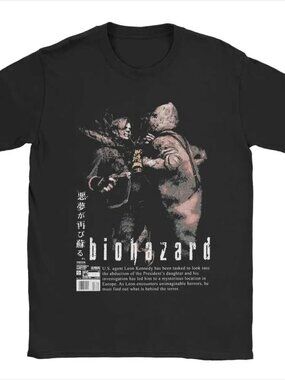 Resident Evil 4 Chainsaw T-Shirt 2024 Horror Game Graphic Tee 189